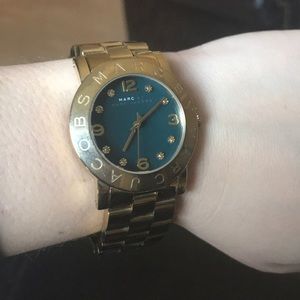 Gold and turquoise Marc Jacobs watch